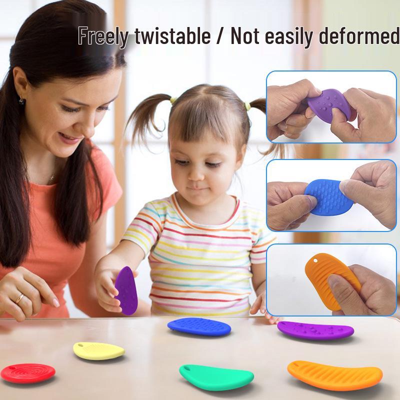 Silicone Sensory Fidget Stone for Children with ADHD - Stress Relief and Decompression Toy