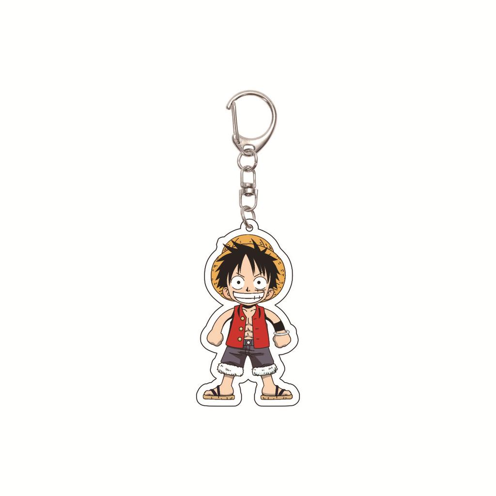 Anime One Piece keychain/clip with Chopper and Zoro Acrylic Keychain, Cartoon Acrylic Keychain Gift, Luffy Bag Keychain
