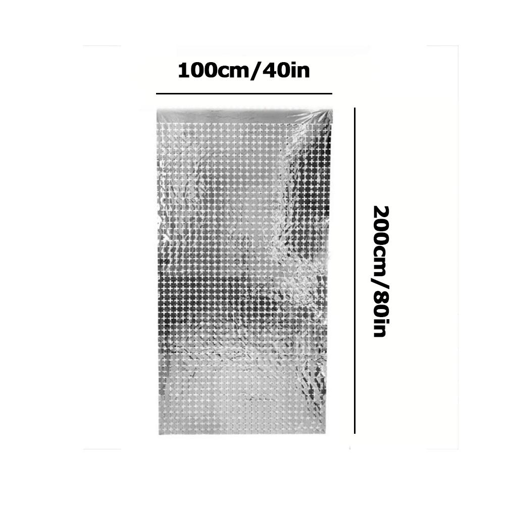 2 Stück 1X2M Vorhang Schimmer Pailletten Glitzer für Fotozone Hintergrund Hochzeit Geburtstagsfeier Babyparty Fotozone Deko