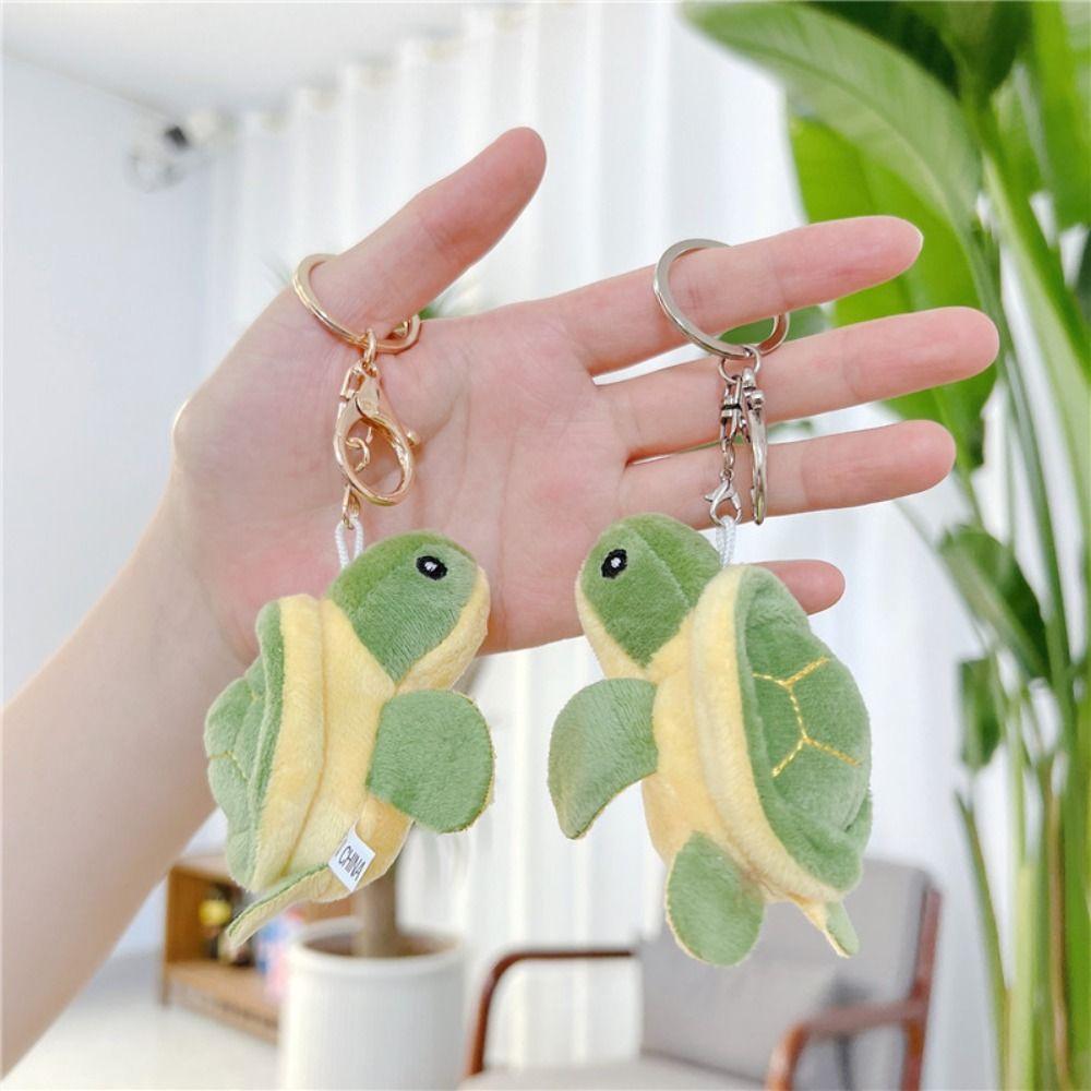 Cartoon Turtle Turtle Plush Keychains PP cotton Turtle Plush Keyring  Kids Toys