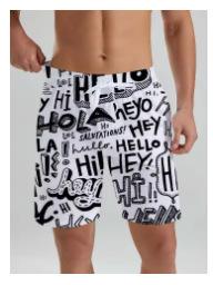 Men's Beach Shorts, Hawaiian Fashion, Summer Bathroom Shorts, Men's Beach Clothing