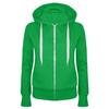 Women Casual Long Sleeve Hooded Zipper Sweatshirt Jacket With Pocket