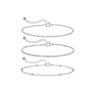 3Pieces/set Foot Decoration Fashionable Beach Bead Twisted Piece Chain Multi-layer Versatile Set Anklet