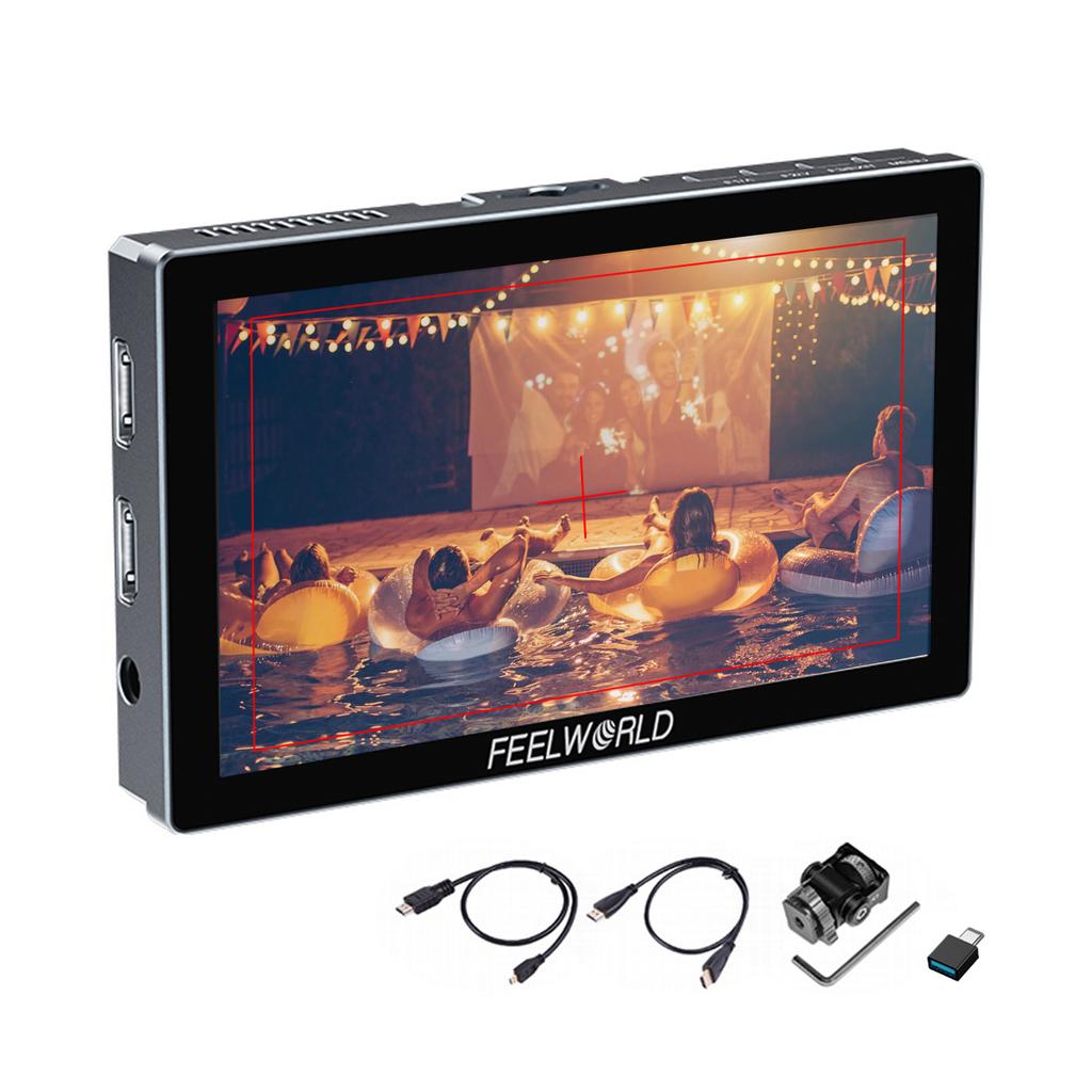 FEELWORLD P6X 5.5 Inch DSLR Camera Field Monitor Aluminum Alloy Video Monitor Touch Control Panel 4K HDMI Input Output