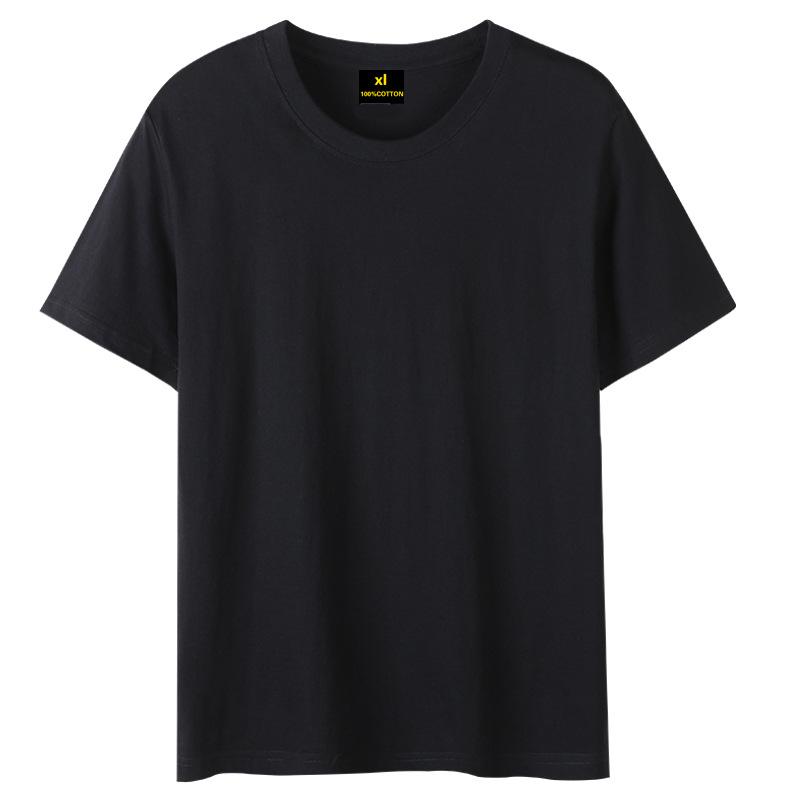 Short Sleeved Round Neck Combed Pure Cotton T-shirt, Team Uniform, 200g Cotton Cultural Shirt, Printed Advertising Shirt, Printed Logo