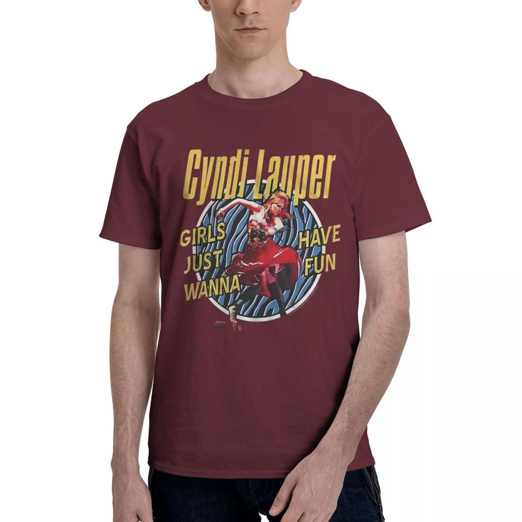 Cyndi Lauper Girls Just Wanna Music 100 Cotton Casual Breathable Confortable Men Top Funny TShirt For Men T Shirt Men