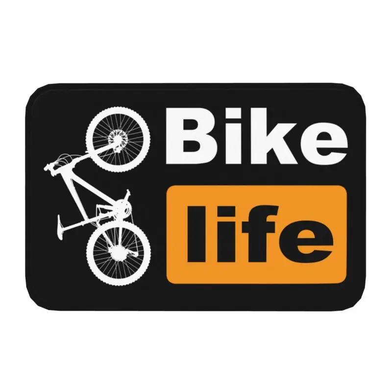 Personalized Bicycle Bike Riders Doormat Mat Anti-Slip Bicycling Cyclist MTB Mountain Biking Kitchen Bath Toilet Rug Carpet