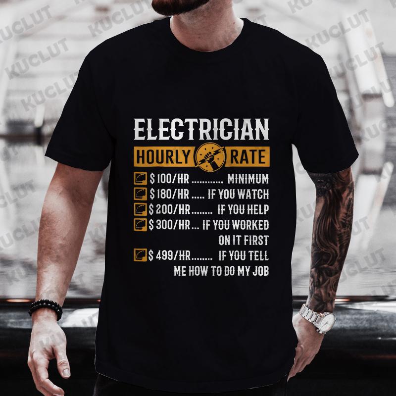 Funny Engineer Slogan Pattern Print Men Oversized T-shirt Harajuku Graphic Tee Summer Men's Clothes Outfits Fashion Trend Tops