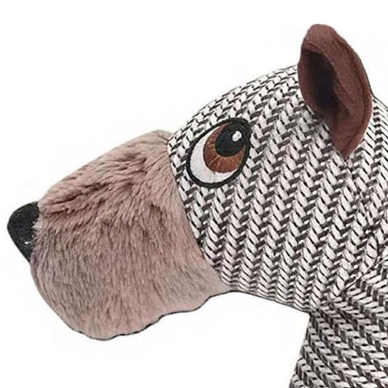 Dog Plush Chew Toy Squeaky Stuffed Animal Dog Toy Cute Animal Shape Puppy Teething Toy for Indoor Dogs Chewing Tugging And Cuddling