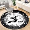 1PC Witch Moon Office Round Area Rug, Mat Suitable For Office, Under Office Chairs Bedroom Living Room Home Decor, Room Deco