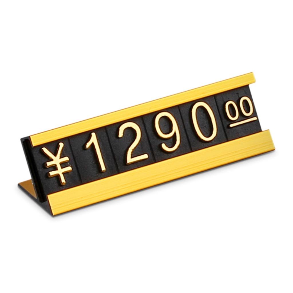 16Set Price Tags Adjustable Counter Stand Label Metal Sale Price Display Stand for Jewelry Store Supermarket Bakery