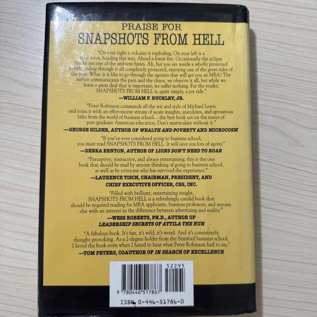 [USED] Snapshots From Hell:The Making of an MBA