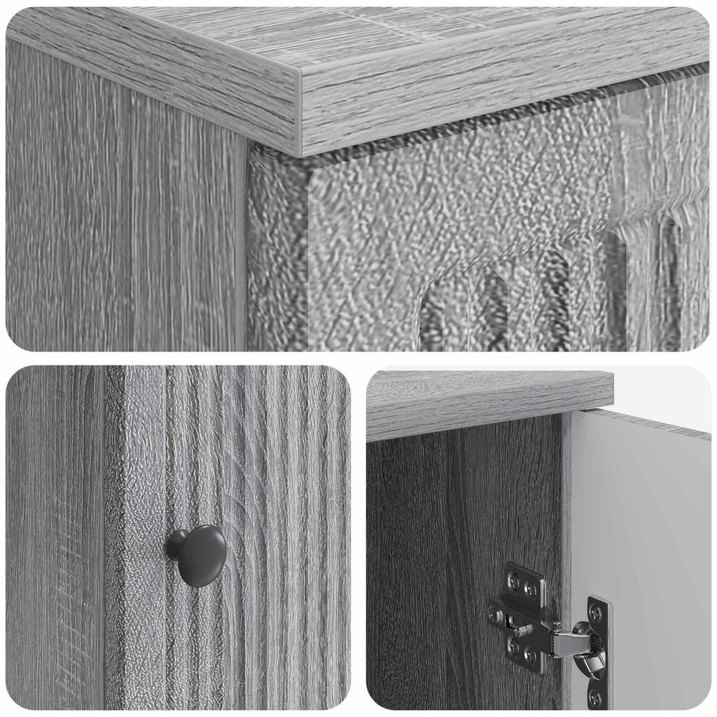 Desk in Grey Sonoma Particleboard 142.5 x 50 x 75 cm