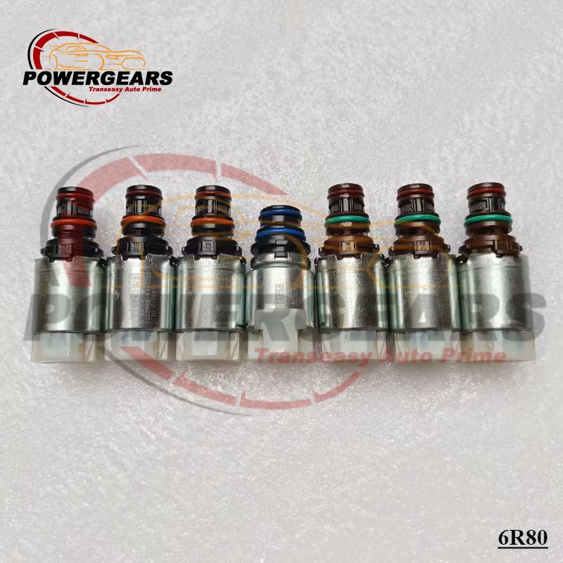6R80 Brand New 7PCS Transmission Valve Body Solenoids Kit Fits For Ford Explorer Ranger Mustang Transit Everest F-150 2011-2017