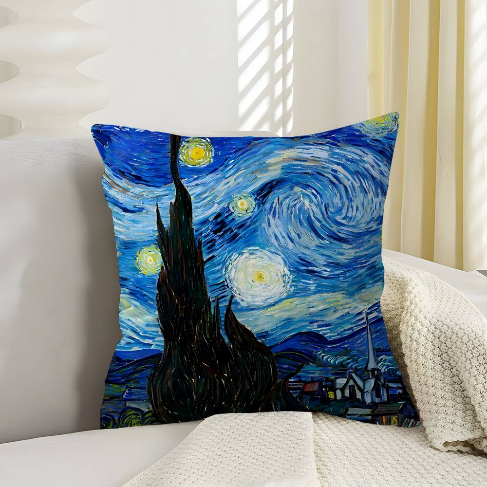 V-Van Gogh Pillowcase toon Gift Cushion Cover Bedroom Home Sofa Chair Seat Decor pillow case