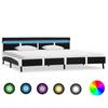 Bed Frames - vidaXL - 180 X 200 Cm - Black Faux Leather - LED - 2-Seater