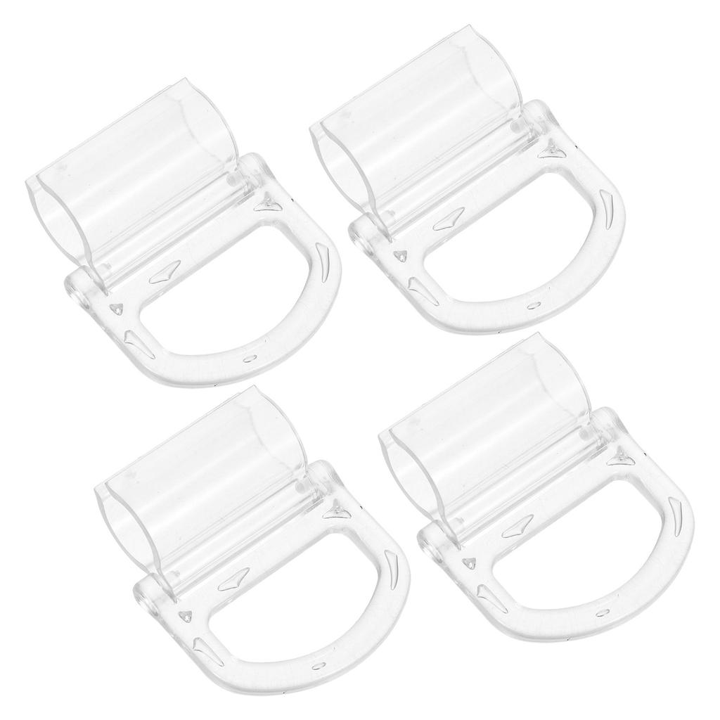 4Pcs Cordless Shade Lift Handle Clear Plastic Bottom Rail Pull for Honeycomb Cellular Shades Replacement Blind Lifting Clip 15Mm
