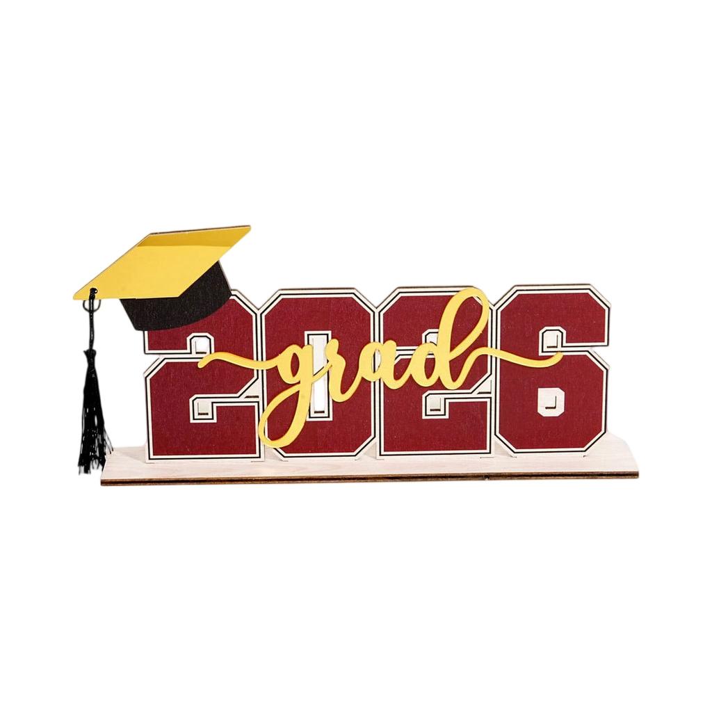 Three Dimensional 2026 Graduation Wooden Holiday Decoration Ornaments Graduation Gifts