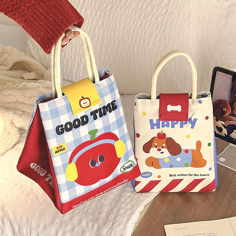 Cute Cartoon Lunch Bag For Picnic Travel Thermal Breakfast Organizer Insulated Waterproof Storage Bag Lunch Box Accessories