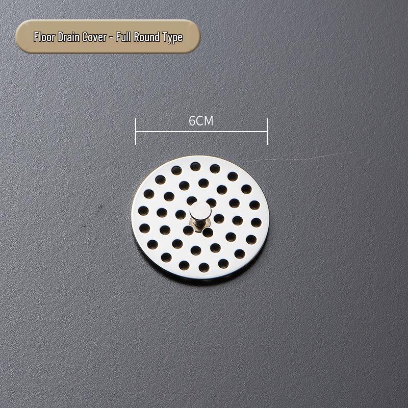 

Stainless Steel Round Floor Drain Cover with Anti-Hair Filter and Handle for Hotel Bathrooms