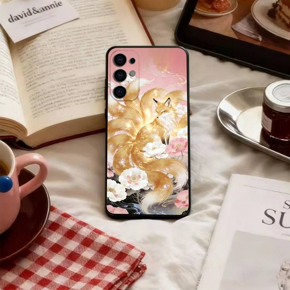 Fairy fox Phone Case For Samsung S25,S24,S21,S22,S23,S30,Ultra,S20,Plus,Fe,Lite,Note,10,Soft Black Cover
