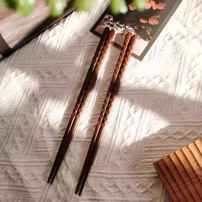 Zhi Xun Ironwood Chopsticks with Turtle Shell Design, Set of 8