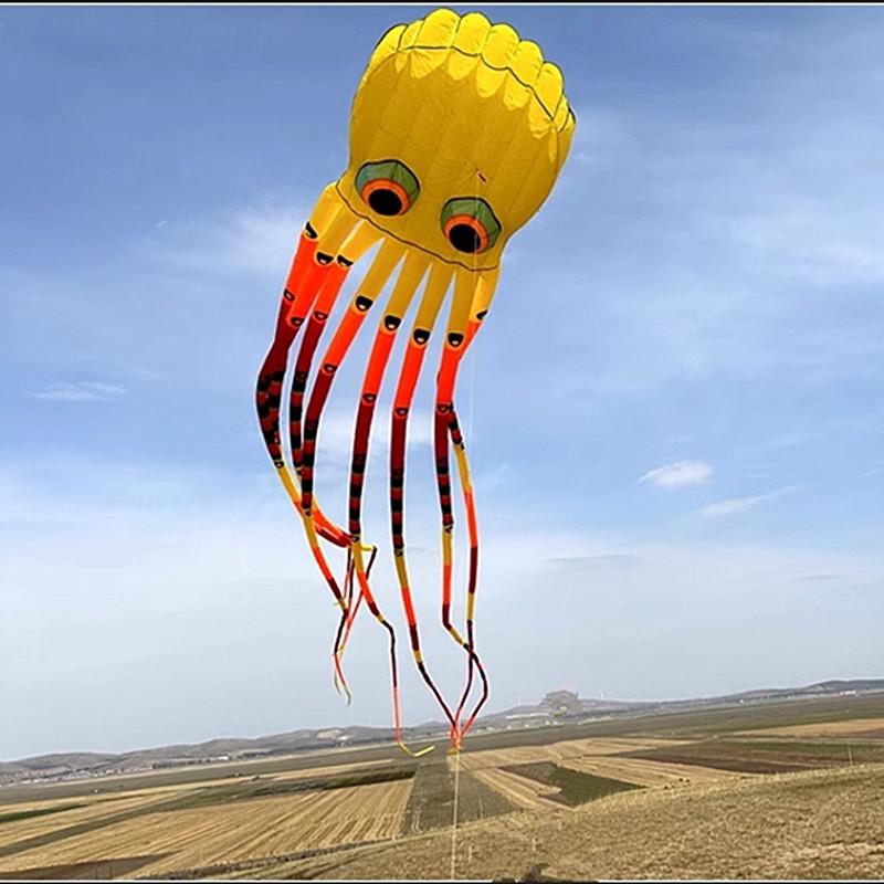 15-Meter 3D Soft Octopus Kite - Large Cylinder Design