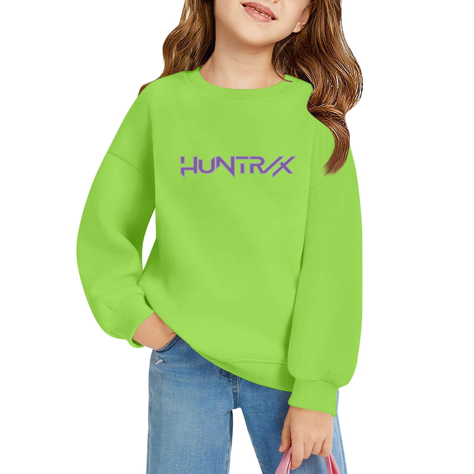 

Kids Long Sleeve Loose Pullover Letter Printed Round Neck Sweatshirt 140