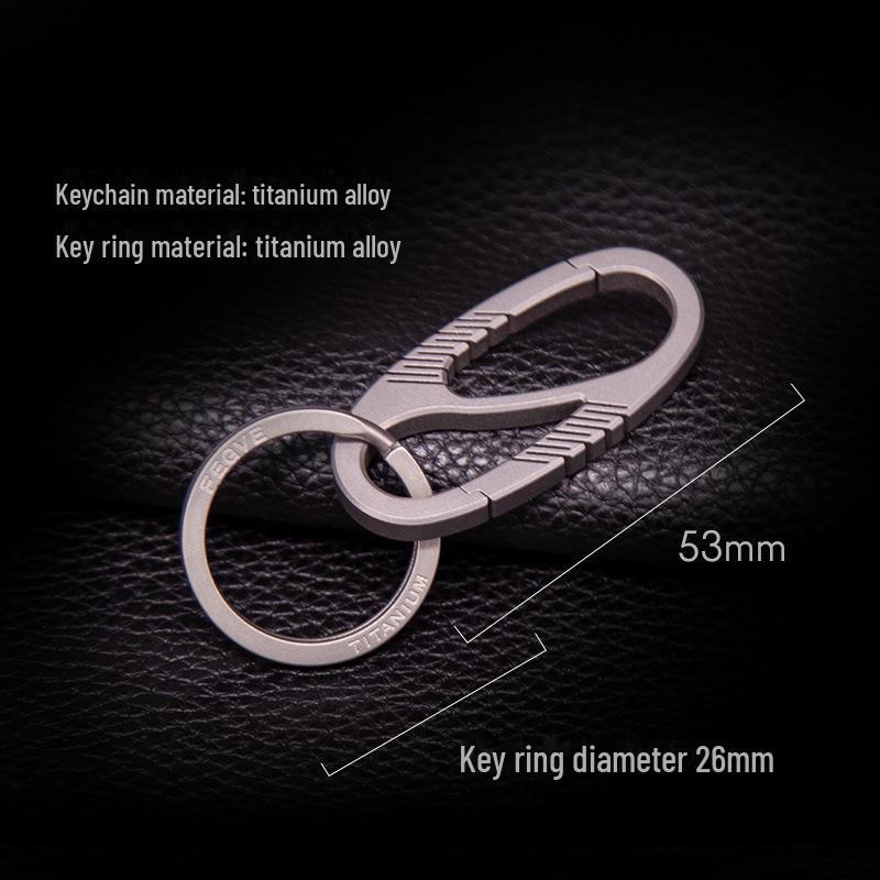 Męski brelok z wysokiej jakości stopu tytanu, zawieszka w kształcie pierścienia