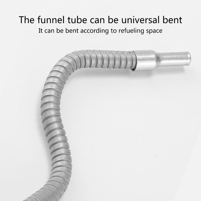 Biegsamer Einfülltrichter aus korrosionsbeständigem Stahl mit Filter, geeignet für Auto-, Motorrad-, Öl- und Dieselkraftstoffe
