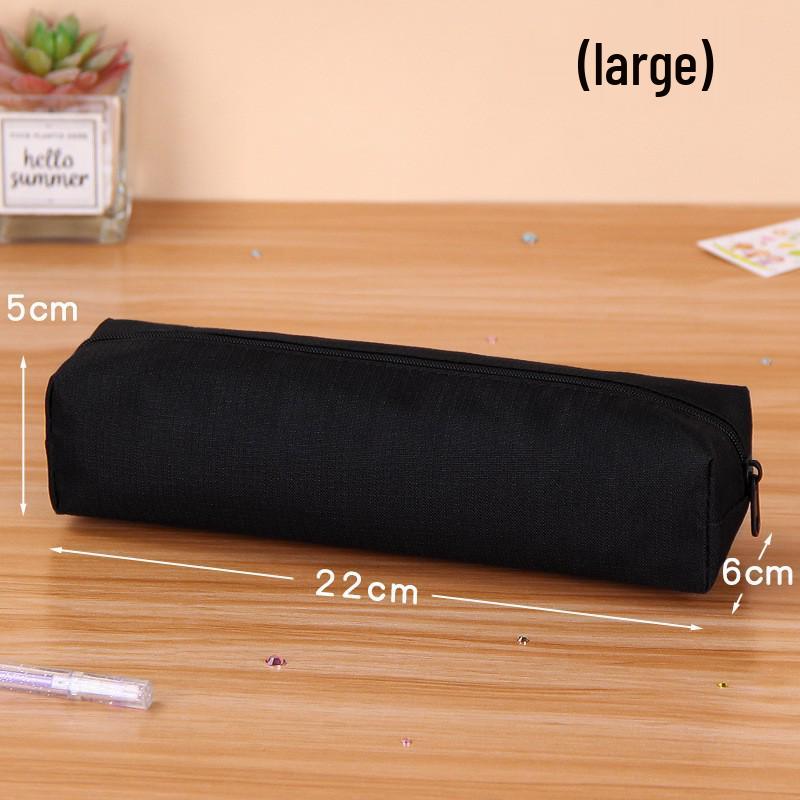 Solid Color Oxford Large Pencil Case - Customizable Student Stationery Bag with Logo Printing