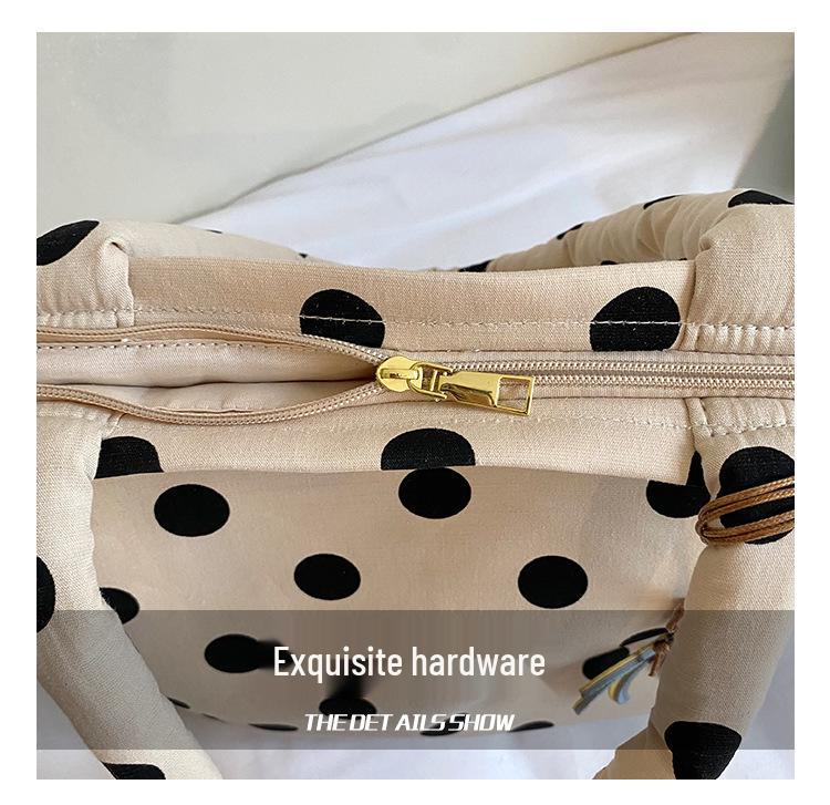 2026 Fashionable Polka Dot Large Capacity Women's Tote Bag - Versatile Handheld & Shoulder Bag