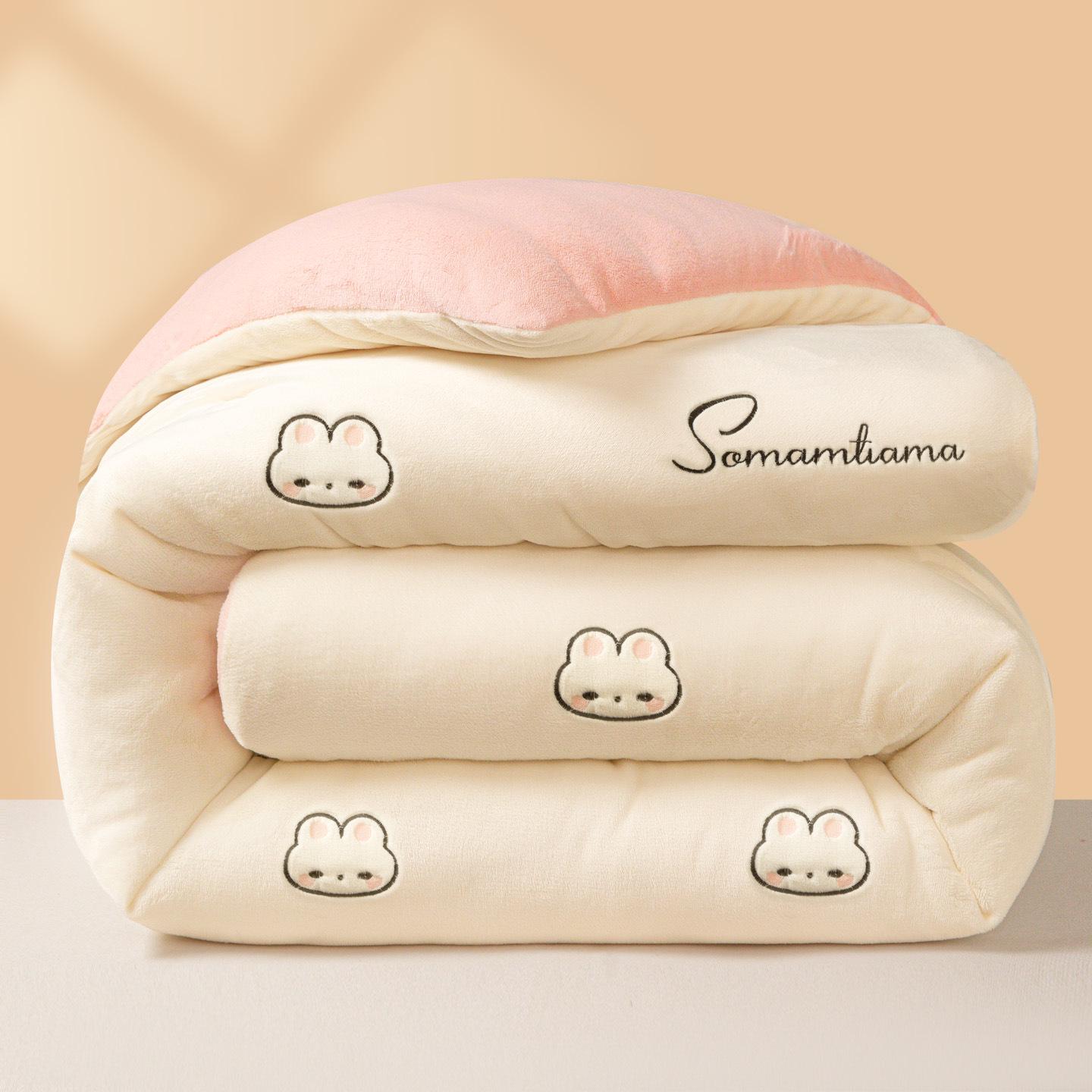 

Утолщенное зимнее бархатное одеяло - Теплый хлопок для студентов или односпальное общежитие 150*200cm, Autumn/Winter, 5 Jin, 5-12°C