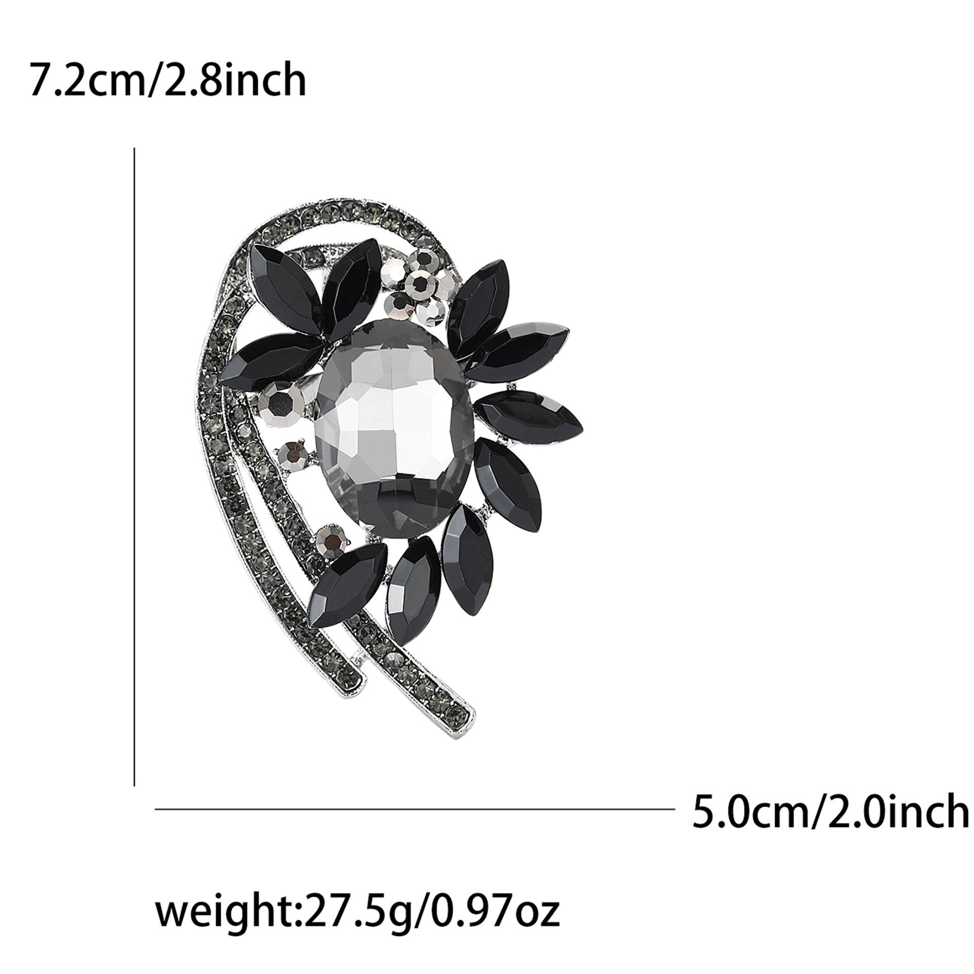 

Модная креативная брошь из сплава со стразами среднего размера из стекла, высококачественная универсальная женская одежда, корсаж, ювелирные изделия, булавка