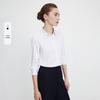 Navigare Women's Solid Jacquard Long Sleeve Blouse