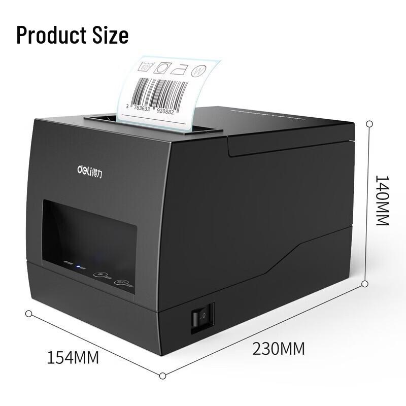Deli DL-886BW 80MM Bluetooth Thermal Label Printer CN Plug (adapter Included)
