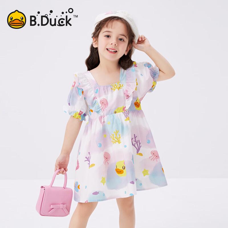 B.Duck Girls Short Sleeve Summer Dress L