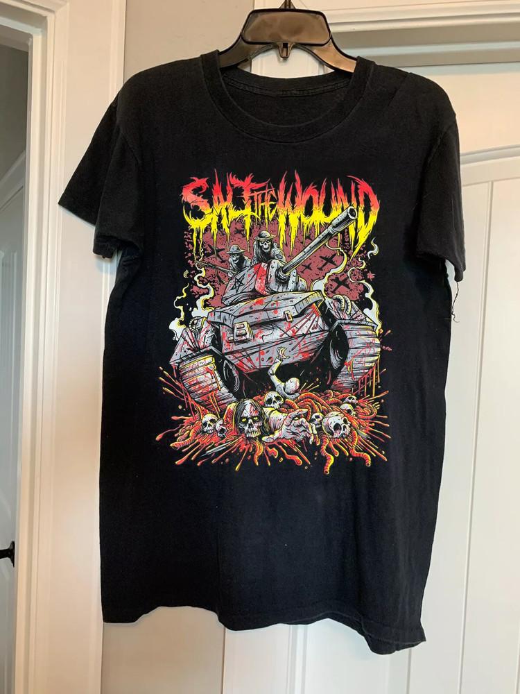 Salt The Wound Deathcore band Black T-shirt Unisex 100% Cotton Shirt MK293 Unisex T-Shirt L