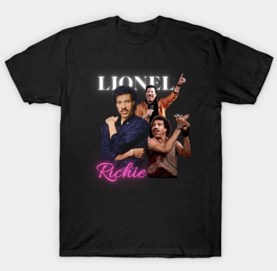 Brick House Lionel Richie Singer full size Black Cotton Unisex t-shirt CH300