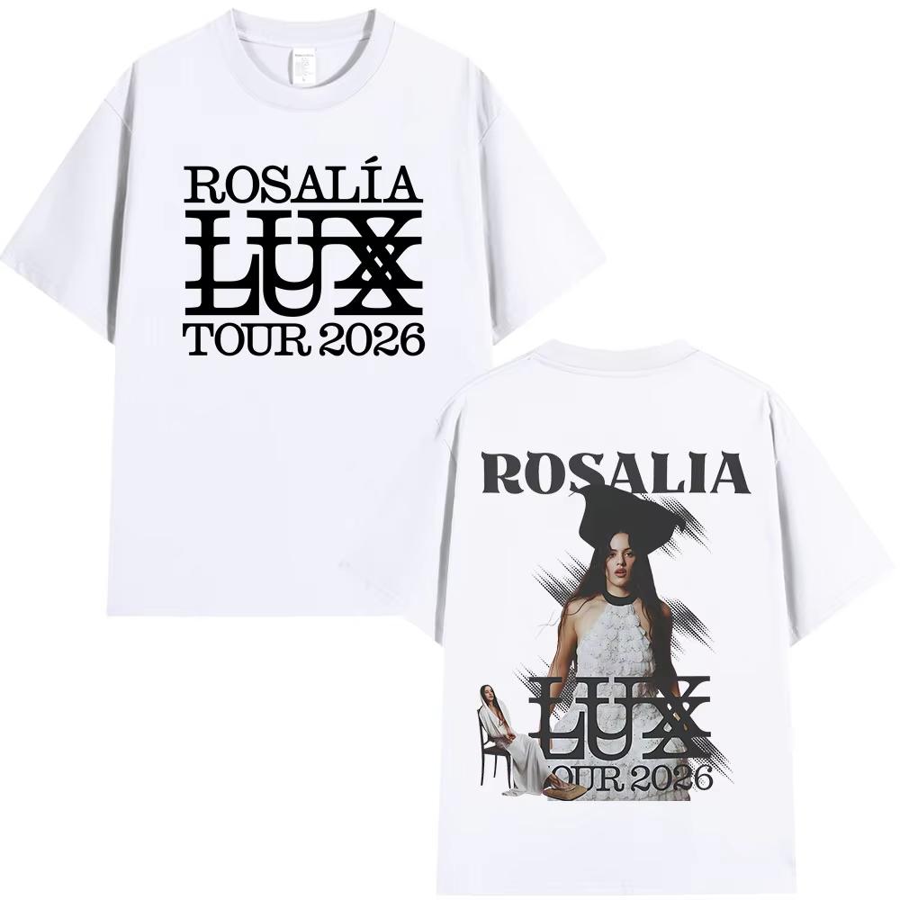 Rosalia LUX Tour 2026 Merch T Shirts Mens Women Clothing Casual pure Cotton Tshirt Fashion Harajuku Short Sleeve Tshirts