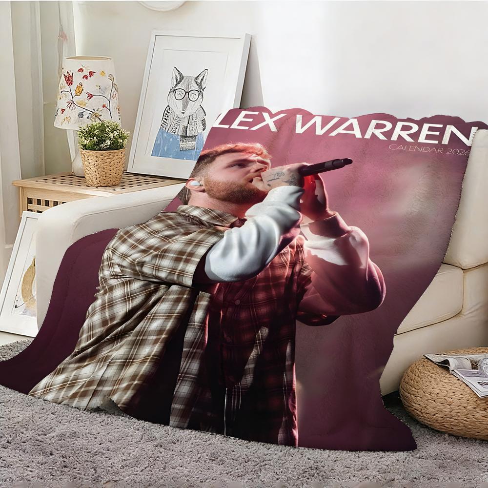 A-Alex Warren and Album Ordinary Throw Lightweight 240g Flannel Blanket Soft Skin-friendly for Summer Cooling