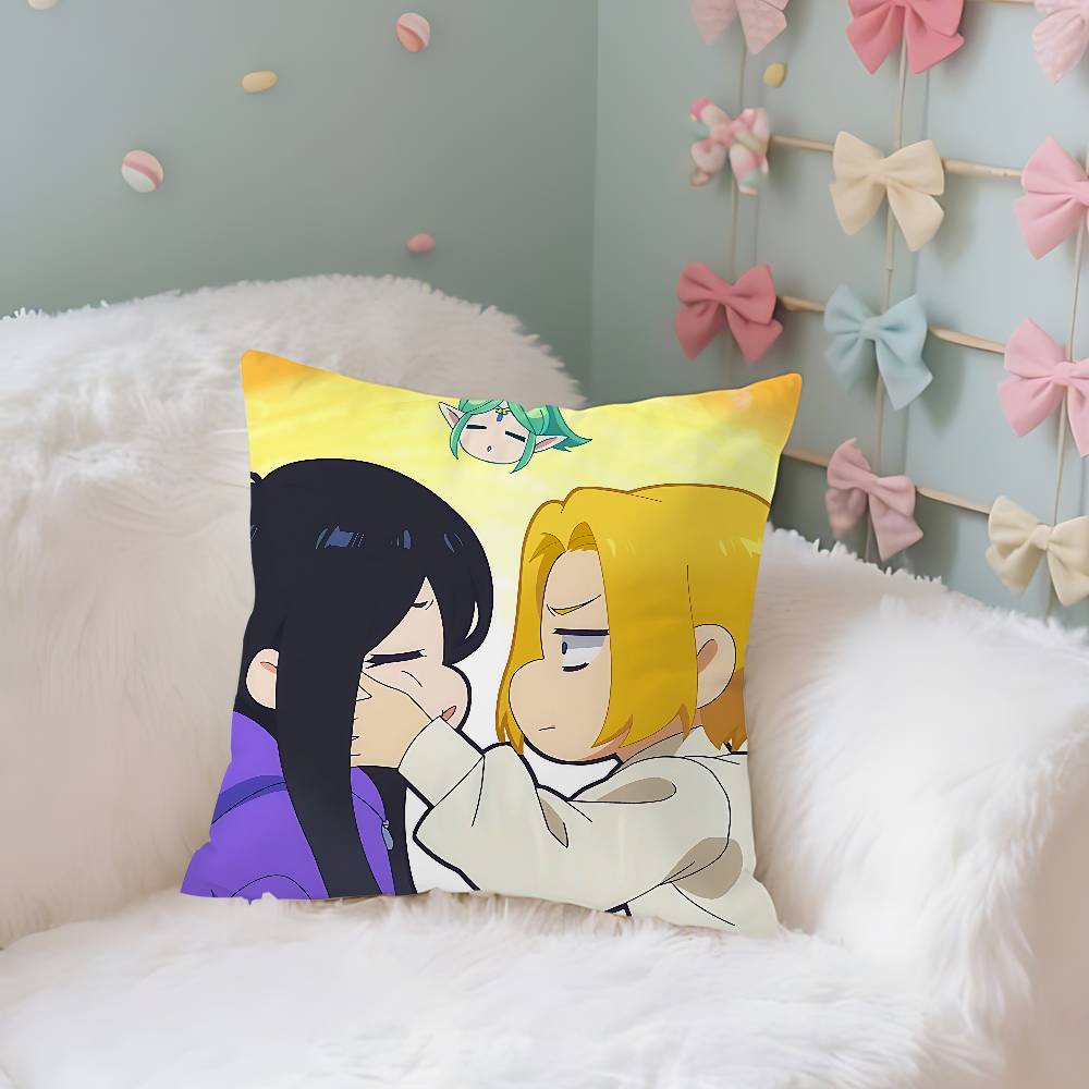 Anime Cute HZenshu Case Plush Fabric Soft Pillowcase Double Sided Print Cushion Cover Household Gifts
