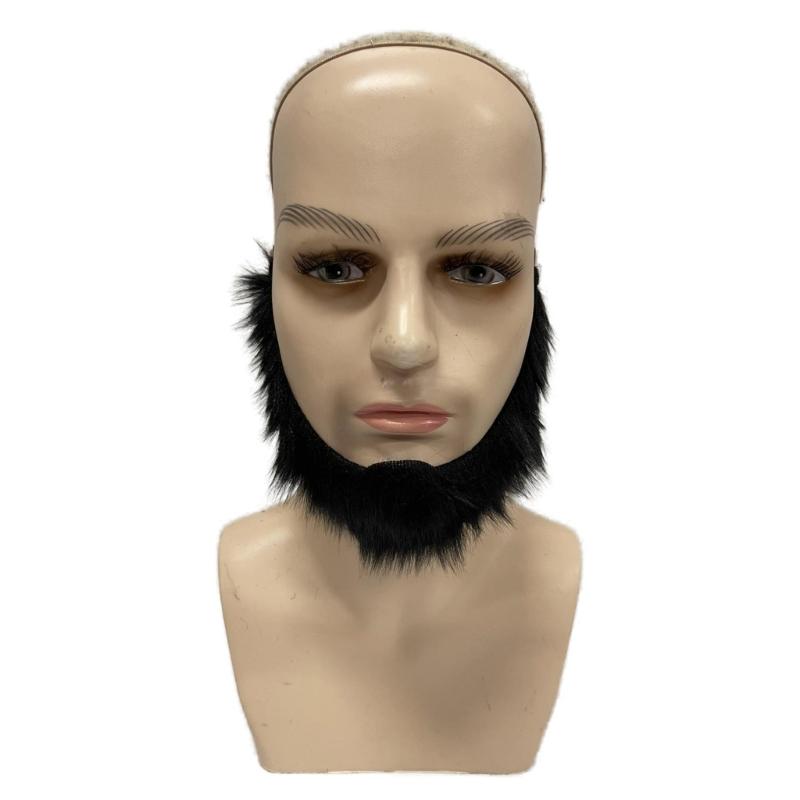Falscher Bart Falscher Schnurrbart Schwarzer Bart Halloween Bart Langer Bart Falsches Kostüm Schnurrhaare Alter Mann Schnurrbart für Party