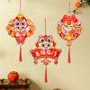 Hanging Ornament DIY Kit Good Luck Beauty Design New Year Decoration Five Blessings Textured Red Zodiac Sign