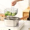 Stainlessed Steel Deep Fryers Oil Strainer Set Basket Lid Detachable Part for Easy Cleaning Metal Construction