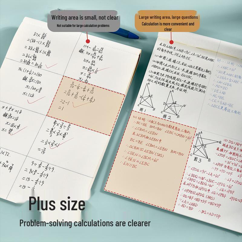 Victoria Four-Section Math Draft Book for Students: Elementary To High School