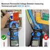 BAOMAIN - Digital Clamp Meter, 4000 Count Multimeter, Measures 4A/40A/600A AC Current, AC/DC Voltage, Resistance, Diode, Continuity, NCV, Wire Test, B