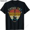 Unisexs Vintage 43th Birthday Gift T Shirts Awesome Since May 1980 Born in May 1980 TShirt Funny Birthday Greeting Party Tops