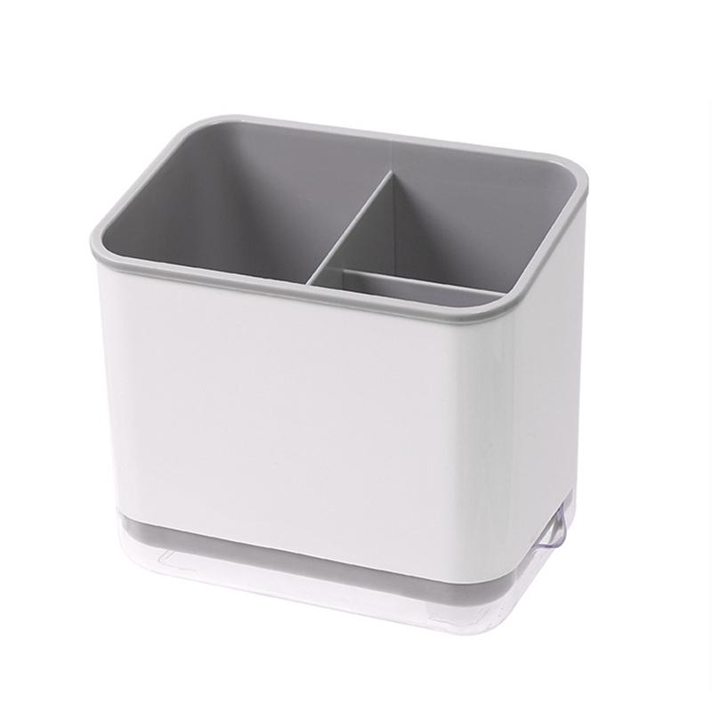 

Пластиковый слив для палочек для еды, держатель для ложек, многофункциональный слив, двухслойный нож для столовых приборов, вилка, сливные стеллажи, кухонные инструменты серый