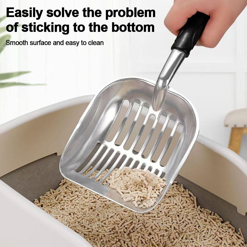 Katzenklo-Schaufel aus Aluminiumlegierung, feines Netz, Katzenkot-Reinigungswerkzeuge, Haustier-Reinigungswerkzeuge